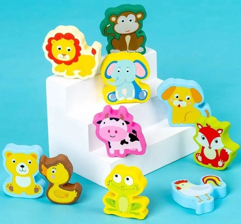 JUGUETE DIDACTICO DE MADERA PARA APRENDIZAJE INFANTIL - 8