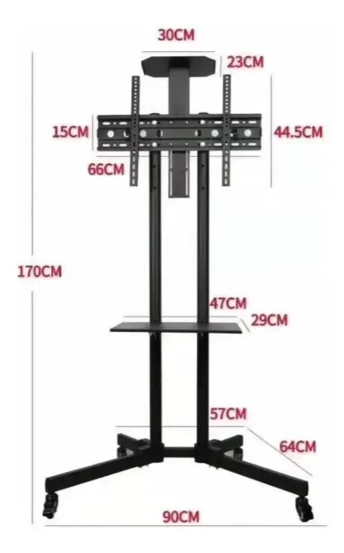 SOPORTE DE PIE PARA PANTALLAS DE 32'' A 70'' CON RUEDAS - 3