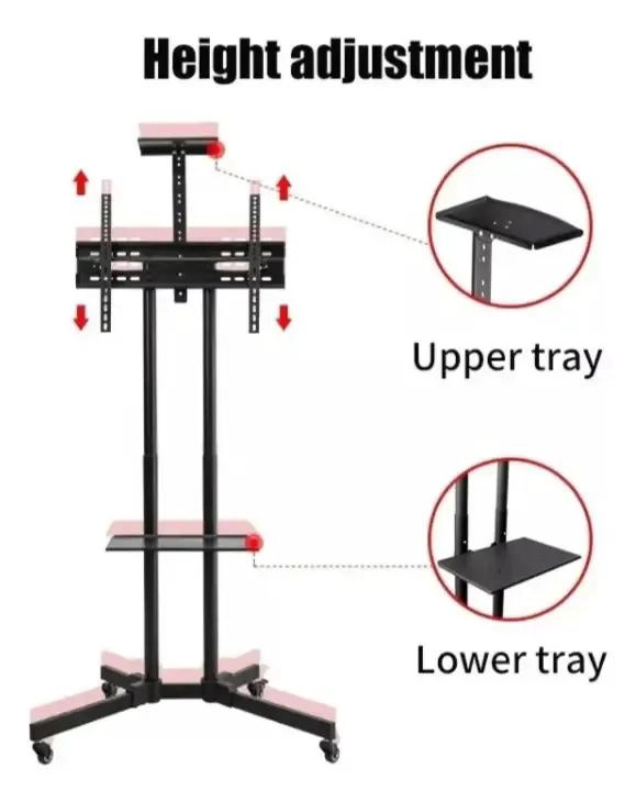 SOPORTE DE PIE PARA PANTALLAS DE 32'' A 70'' CON RUEDAS - 4