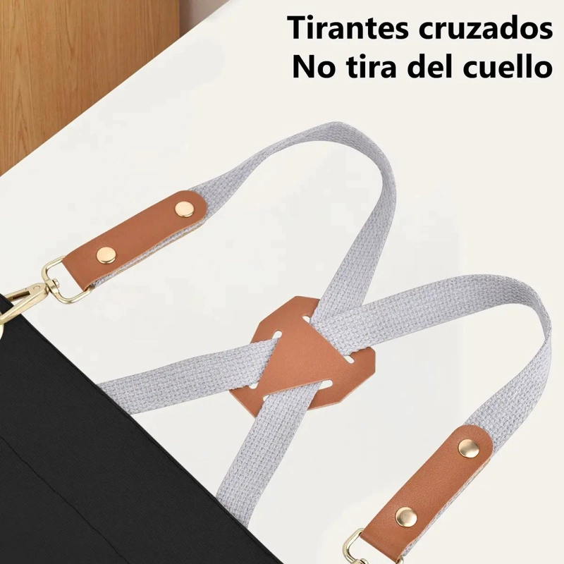 DELANTAL DE LONA IMPERMEABLE PARA COCINA Y TALLER, PAQUETE DE 2 - 4