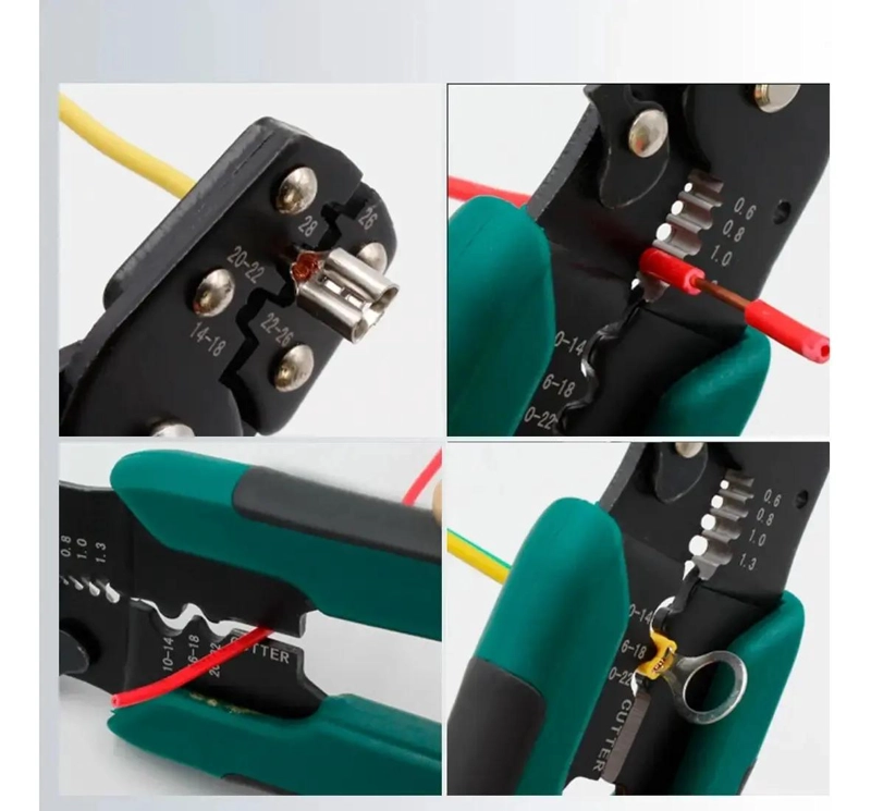 KIT ALICATE PELACABLE Y TERMINALES ANILLO - 4