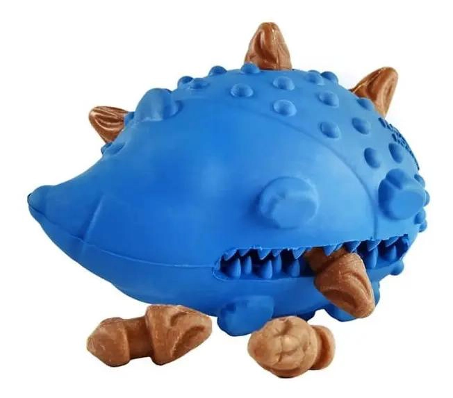 JUGUETE DENTAL ERIZO 2 EN 1 PARA PERROS CON SNACKS - 2