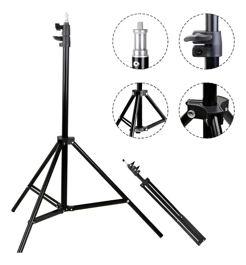 TRIPODE DE ALUMINIO DE 2 METROS PARA CAMARA Y LUZ - 2