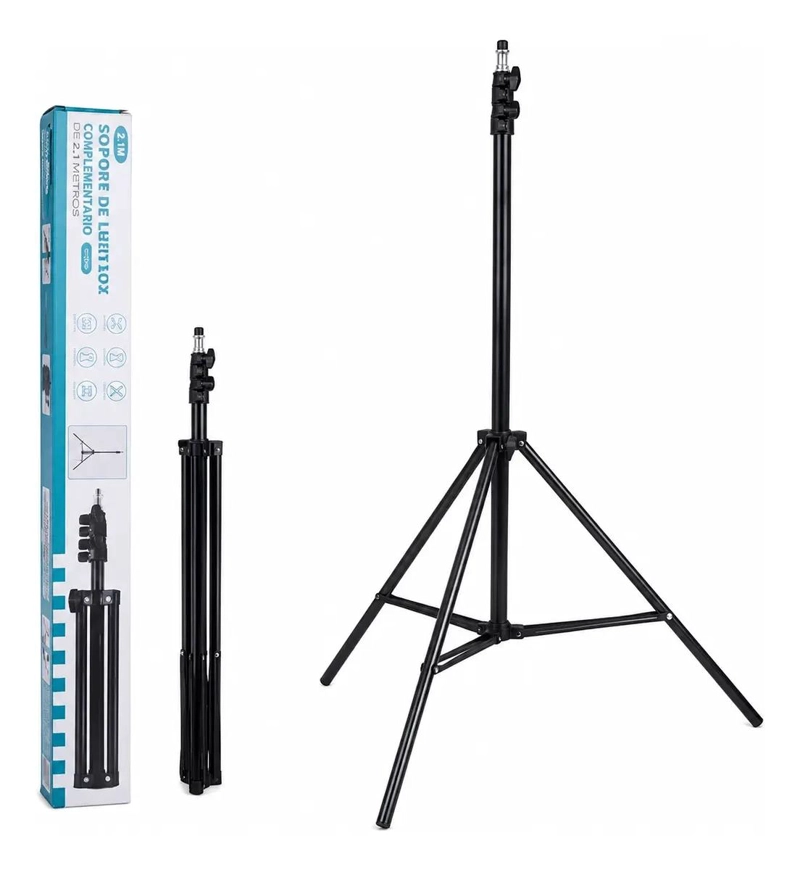 TRIPODE AJUSTABLE DE LUZ 2,1 METROS PARA FOTOGRAFIA Y VIDEO - 2