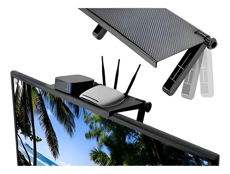 SOPORTE PLEGABLE PARA DECODIFICADOR Y ACCESORIOS DE TV - 1