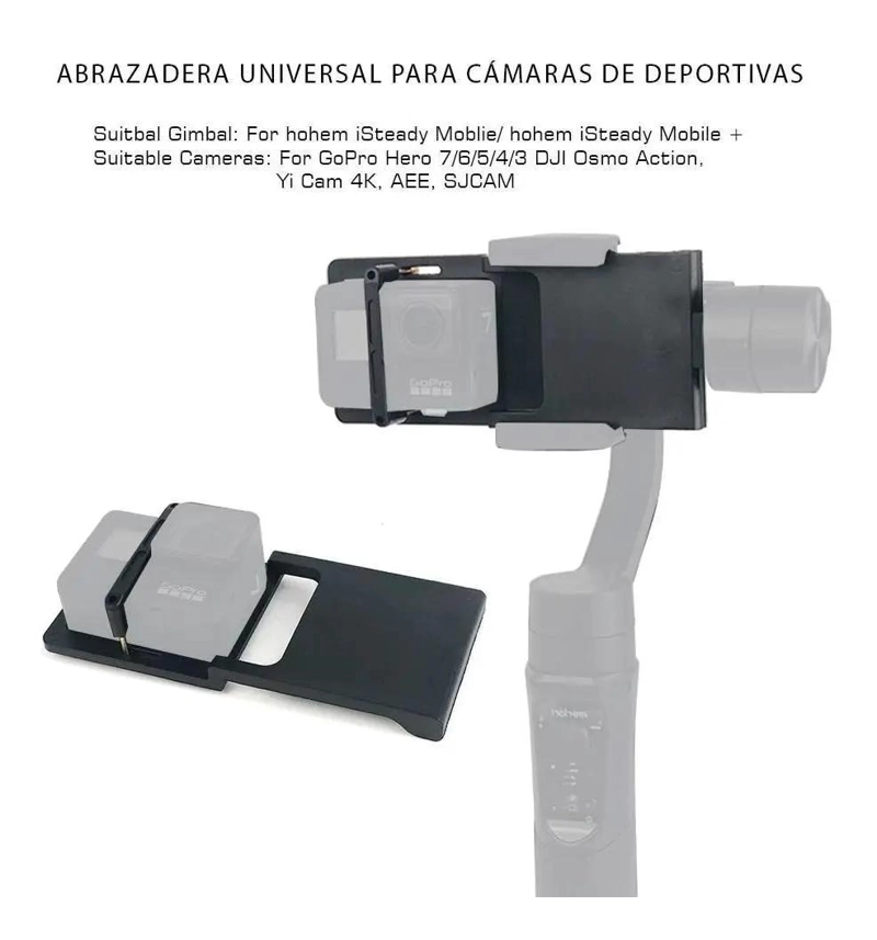 ADAPTADOR DE MONTAJE PARA CAMARAS DE ACCION EN GIMBAL - 1
