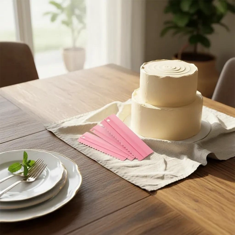 SET DE 4 ALISADORES PLASTICOS PARA REPOSTERIA CON BORDES VARIADOS - 3