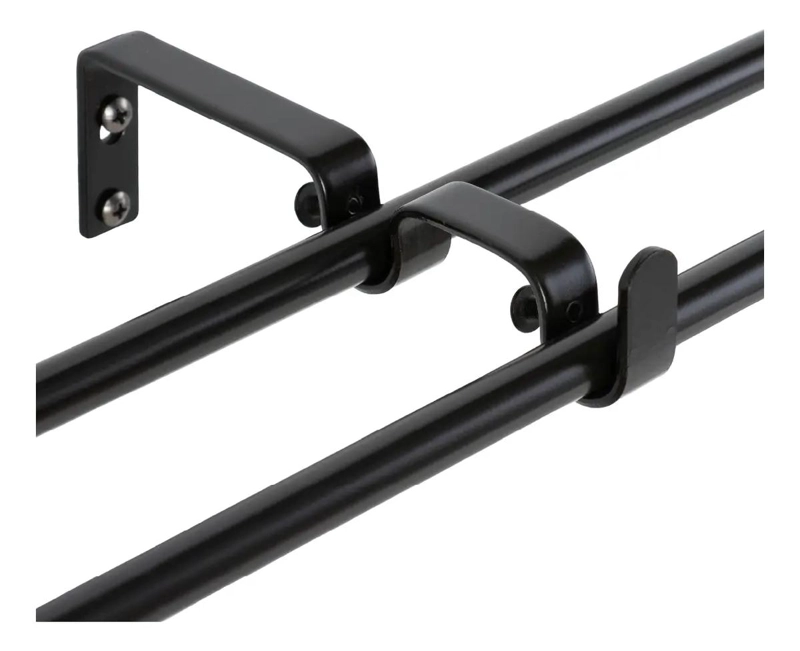 SET DOBLE DE BARRAS EXTENSIBLES PARA CORTINAS 120 A 200 CM - 4
