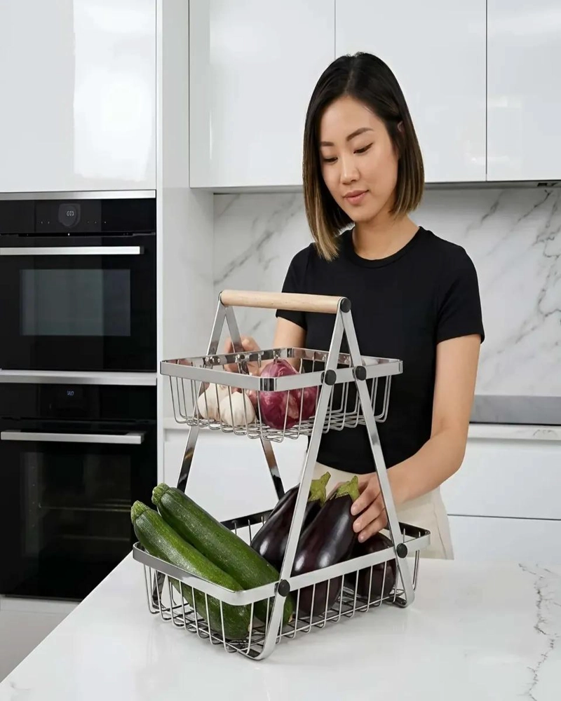 ESTANTE ORGANIZADOR DE COCINA DE DOS NIVELES PARA ENCIMERA - 1