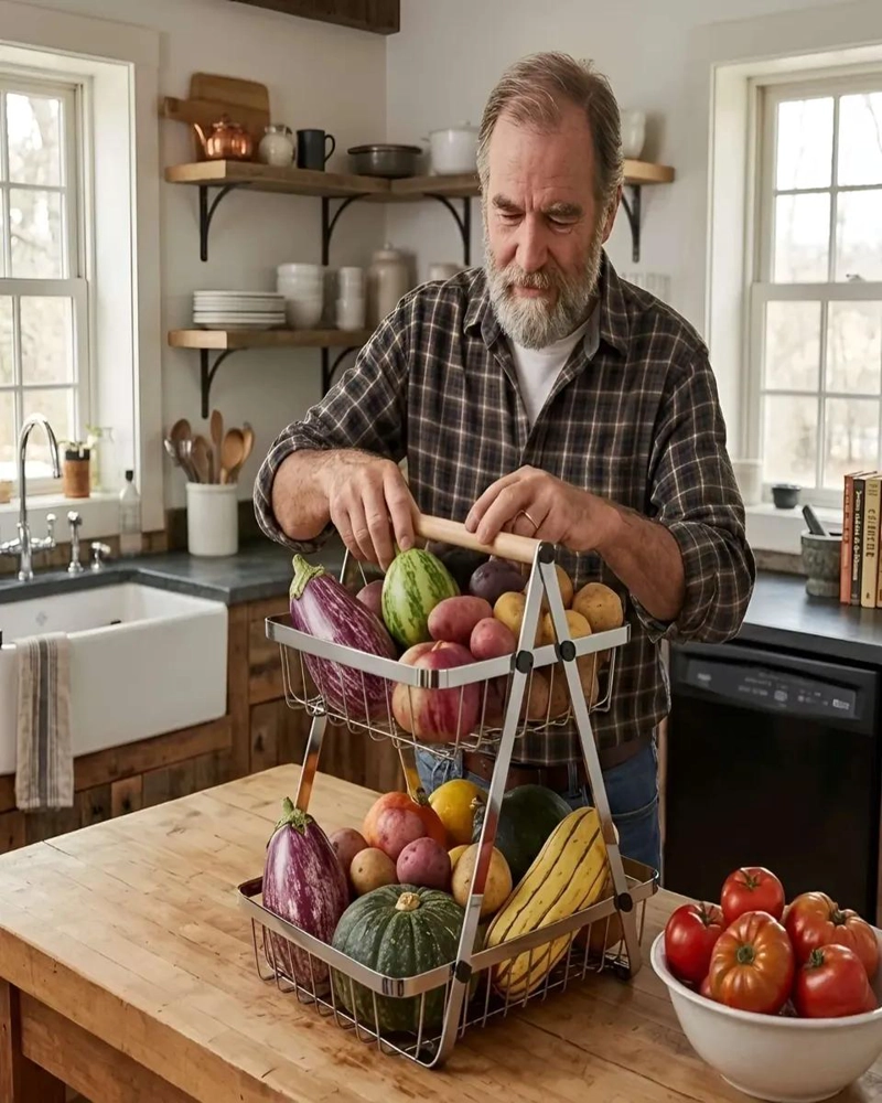 ESTANTE ORGANIZADOR DE COCINA DE DOS NIVELES PARA ENCIMERA - 4