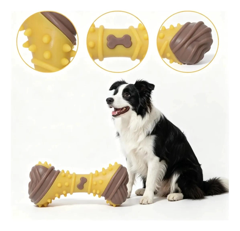HUESO DE POLLO DE NYLON Y TPR PARA PERROS DE 12.5 CM - 1