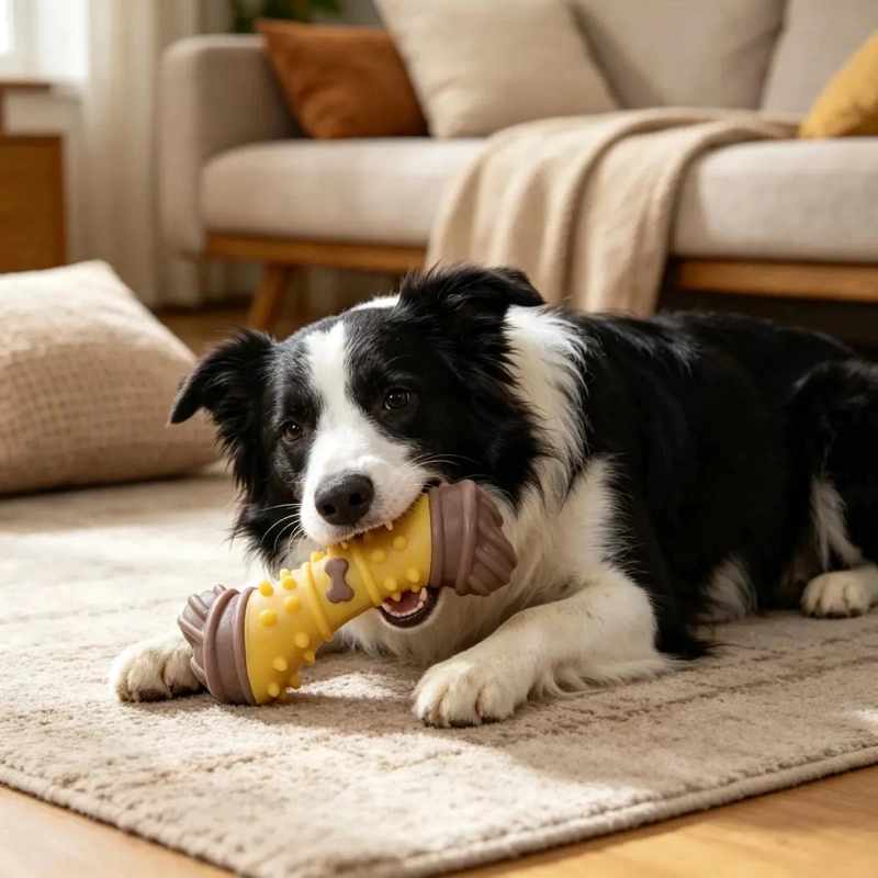 HUESO DE POLLO DE NYLON Y TPR PARA PERROS DE 12.5 CM - 2