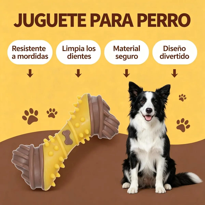 HUESO DE POLLO DE NYLON Y TPR PARA PERROS DE 12.5 CM - 3