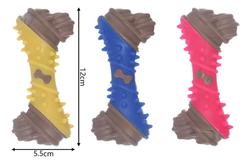 HUESO DE POLLO DE NYLON Y TPR PARA PERROS DE 12.5 CM - 7