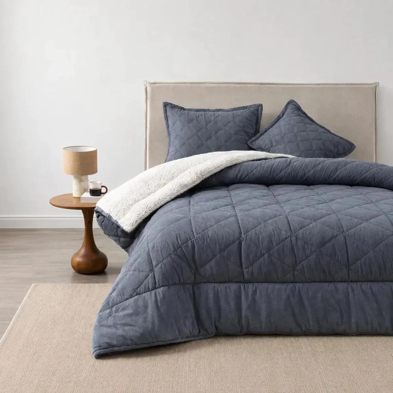 PLUMON KING 2.5 PLAZAS CORDUROY CON INTERIOR SHERPA - 1