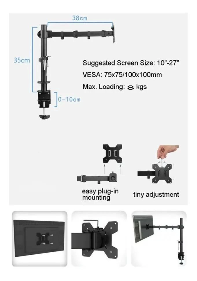 SOPORTE ARTICULADO PARA MONITOR DE 13 A 27 PULGADAS - 4