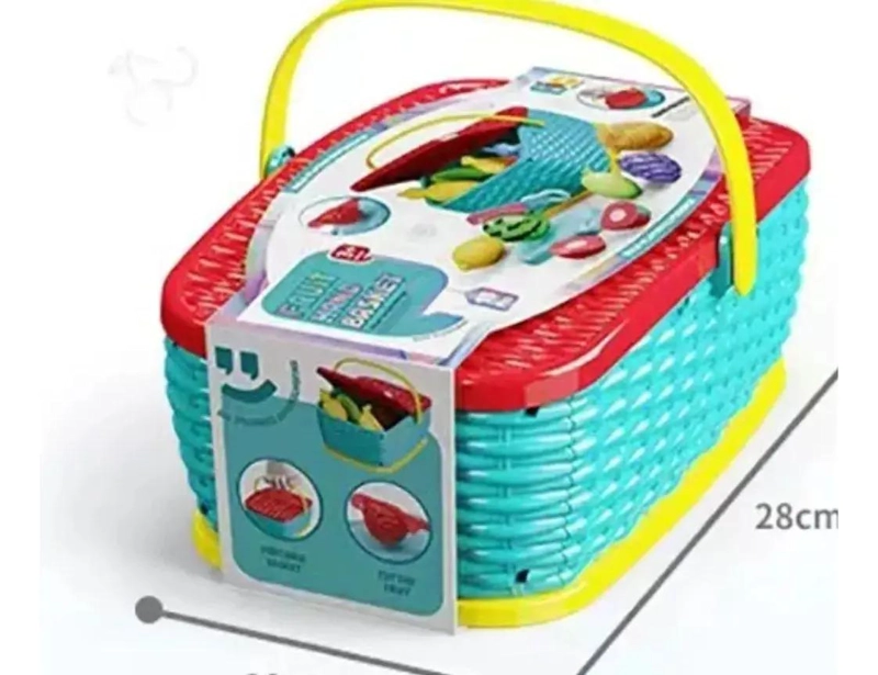 SET DE FRUTAS PARA CORTAR CON CESTA DE PICNIC PORTATIL - 2