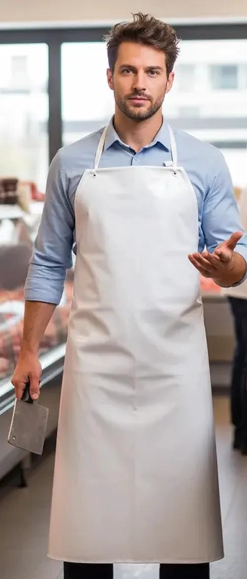 DELANTAL IMPERMEABLE DOBLE FAZ PARA COCINA Y TRABAJO - 1
