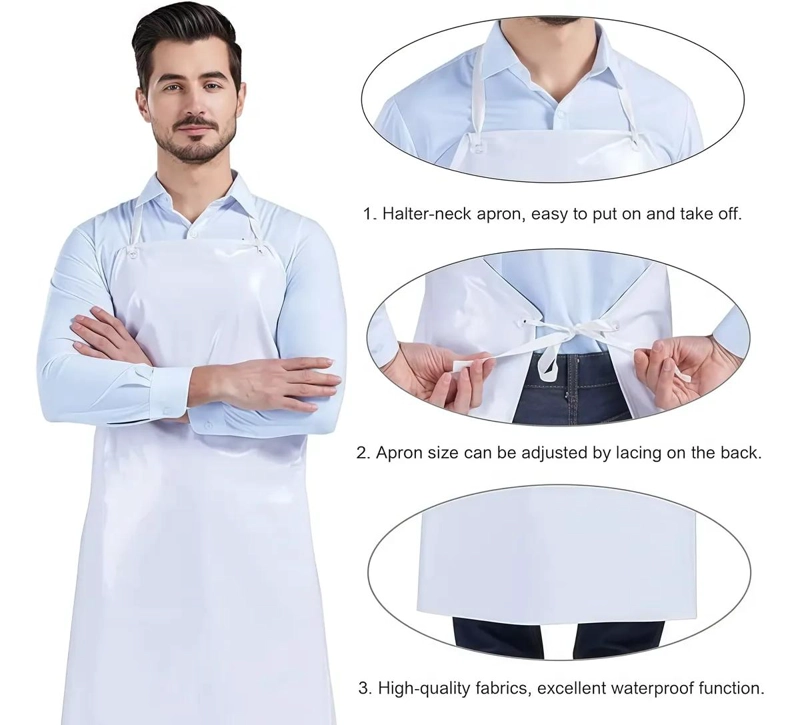 DELANTAL IMPERMEABLE DOBLE FAZ PARA COCINA Y TRABAJO - 3