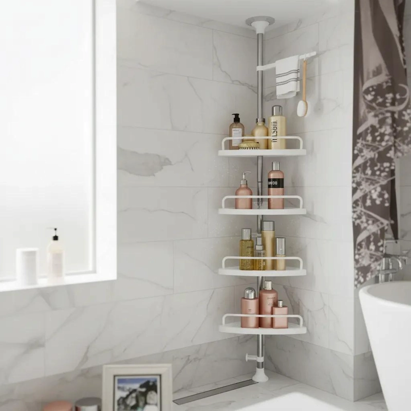 ORGANIZADOR ESQUINERO DE DUCHA MULTIUSO AJUSTABLE PARA BAÑO - 1