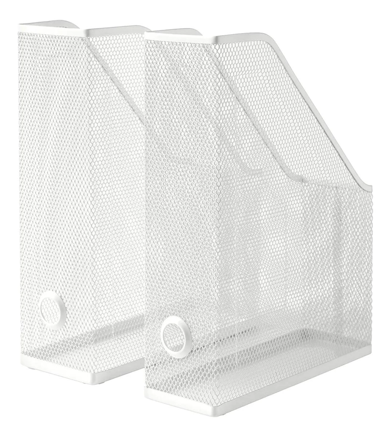 SET DE 2 ARCHIVADORES DE MALLA METALICA CON ASA - 1