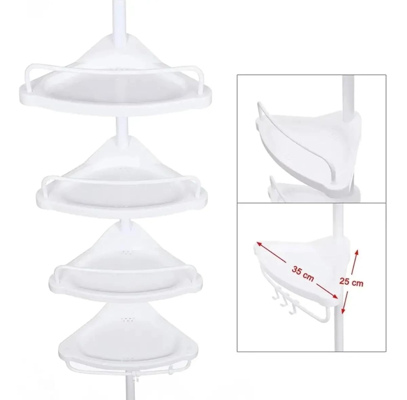 ESTANTERIA TELESCOPICA PARA BAÑO Y DUCHA AJUSTABLE - 3