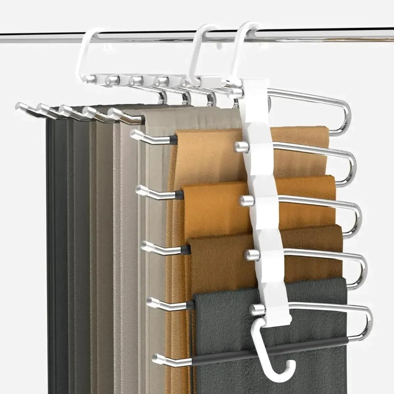 COLGADOR MULTIFUNCIONAL 5 EN 1 ANTIDESLIZANTE PARA ROPA - 8