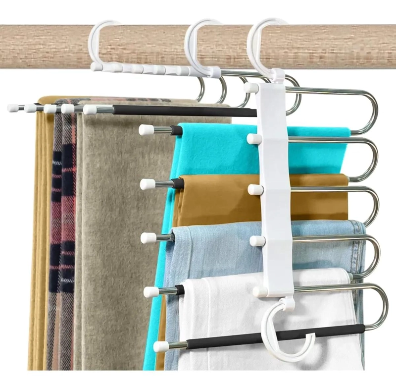COLGADOR MULTIFUNCIONAL 5 EN 1 ANTIDESLIZANTE PARA ROPA - 9