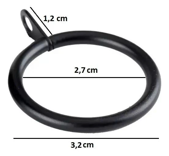 PACK DE 50 ARGOLLAS ANILLA DE METAL PARA CORTINAS 19MM - 4