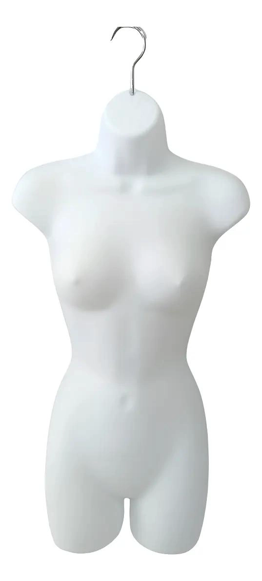 TORSO COLGADOR PARA EXHIBIR POLERAS DAMA EN PLASTICO RESISTENTE - 3