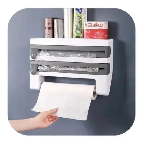 DISPENSADOR DE COCINA 4 EN 1 PARA PAPEL Y FILM - 1