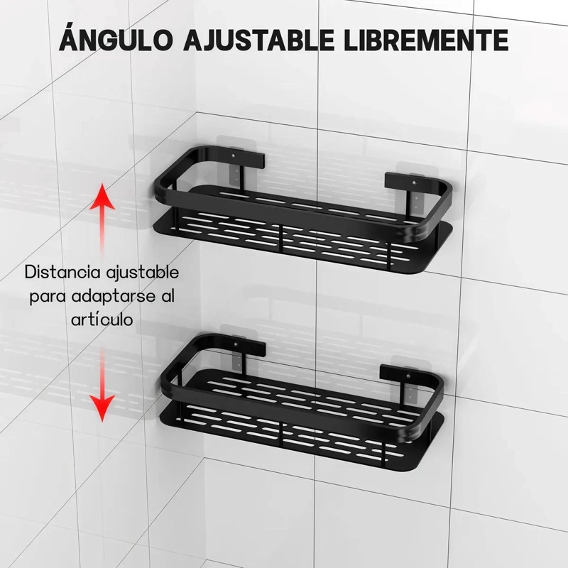 ESTANTE ORGANIZADOR ADHESIVO PARA BAÑO IMPERMEABLE - 2