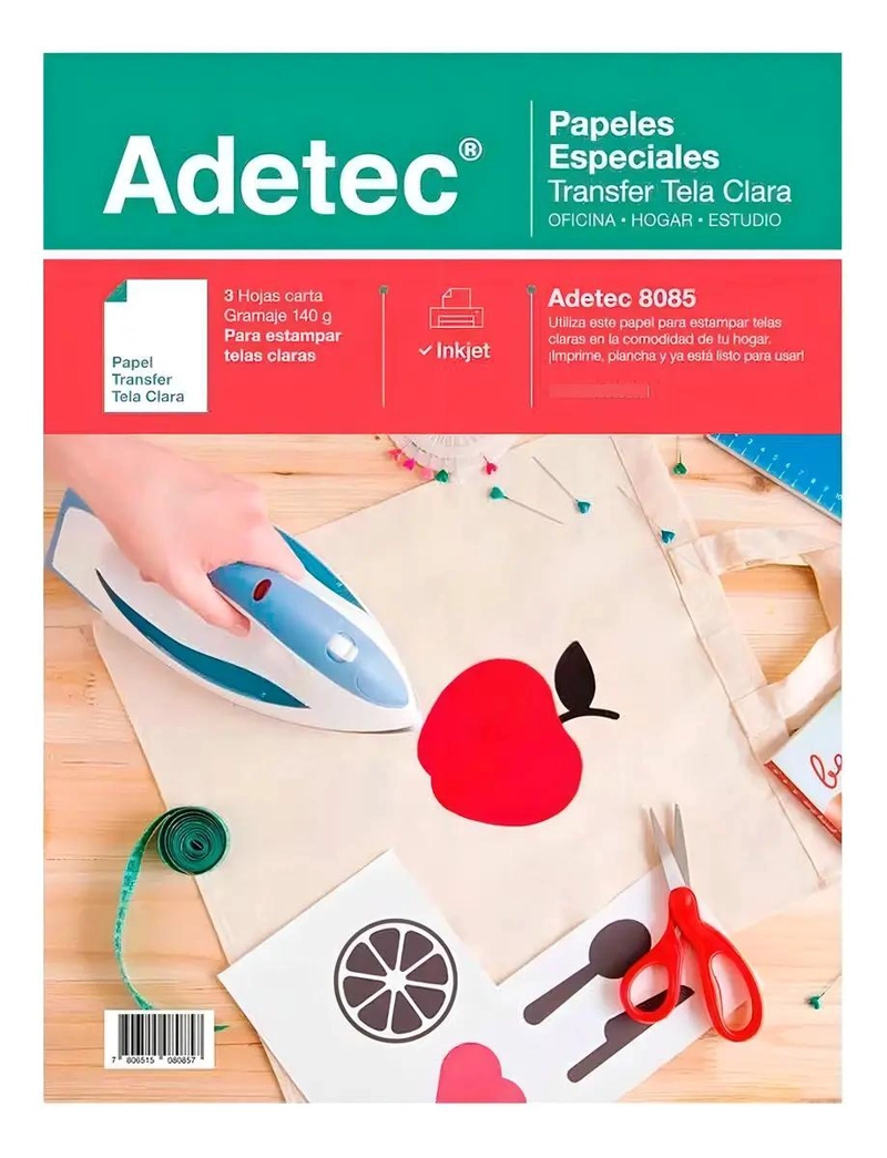 PAPEL TRANSFER PARA ESTAMPADO EN TELAS CLARAS - 1