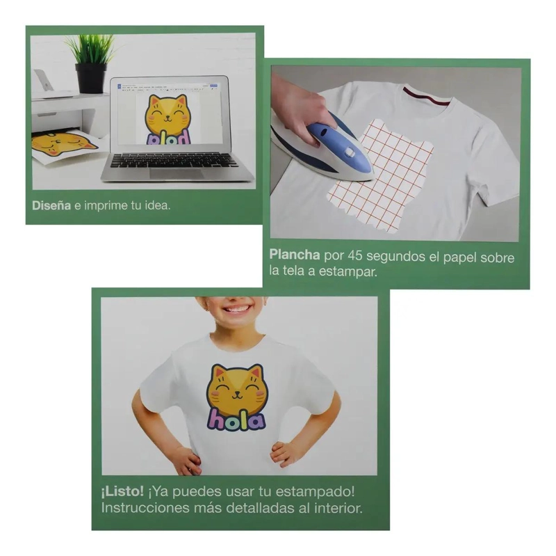 PAPEL TRANSFER PARA ESTAMPADO EN TELAS CLARAS - 4