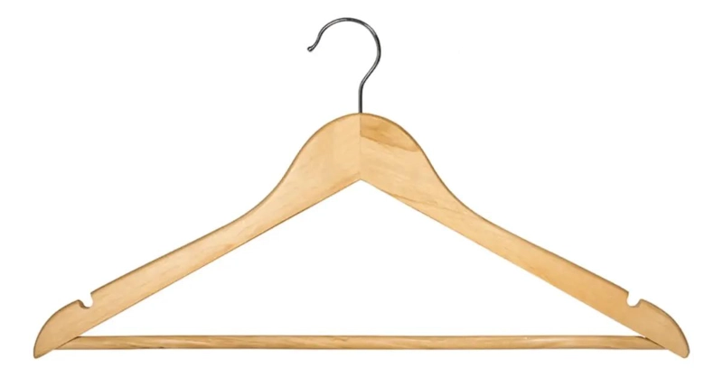 COLGADOR DE MADERA PARA ROPA ADULTO 10 UNIDADES - 1