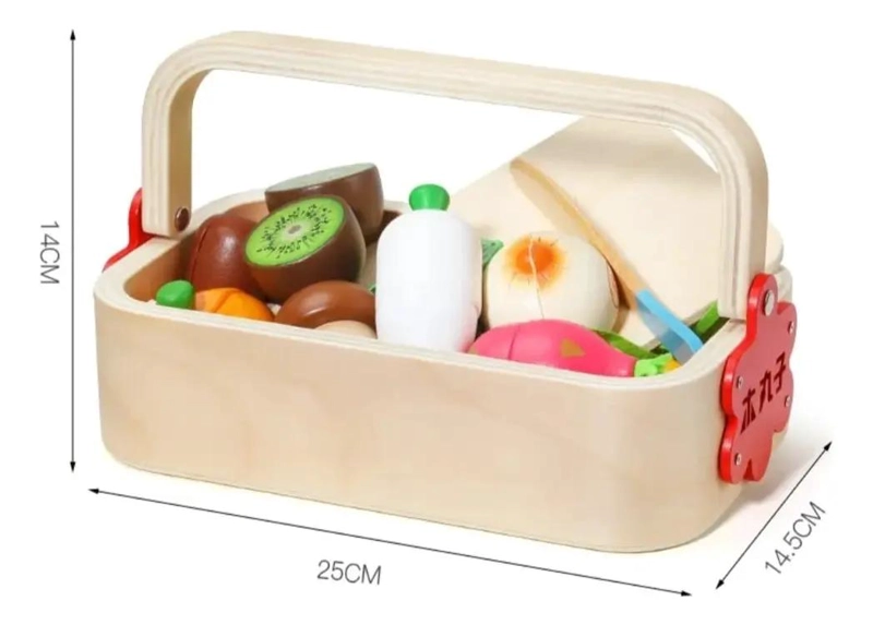 SET DE FRUTAS Y VERDURAS DE MADERA PARA NIÑOS - 5