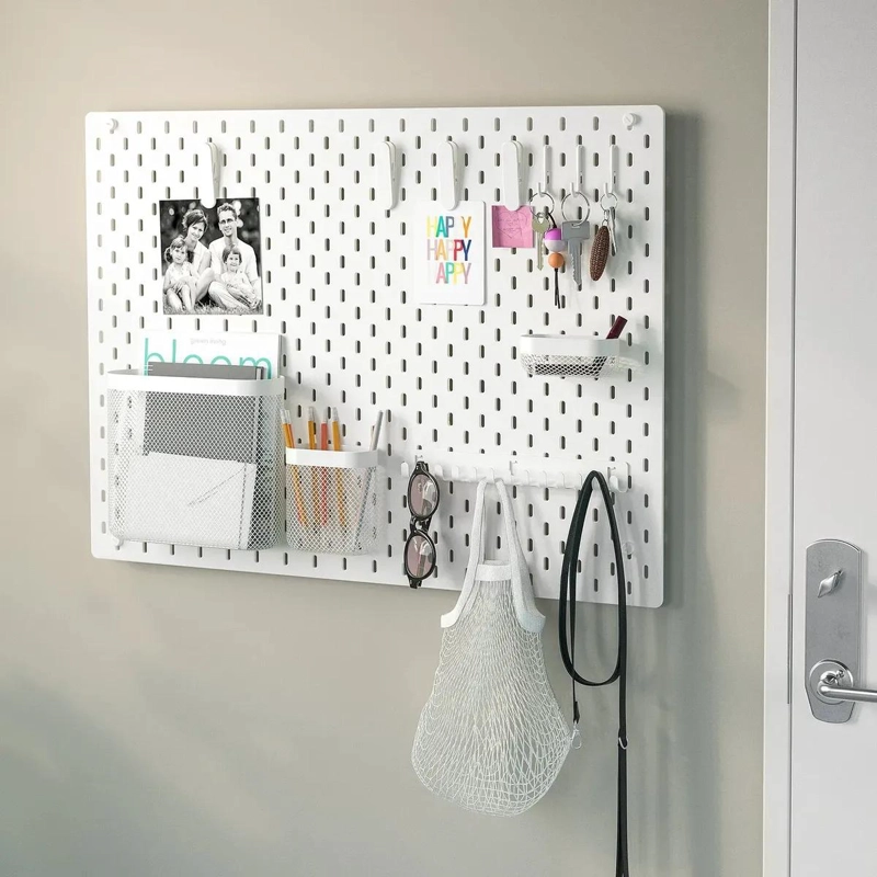 SET DE 3 CESTOS DE REJILLA METALICA PARA PARED - 7