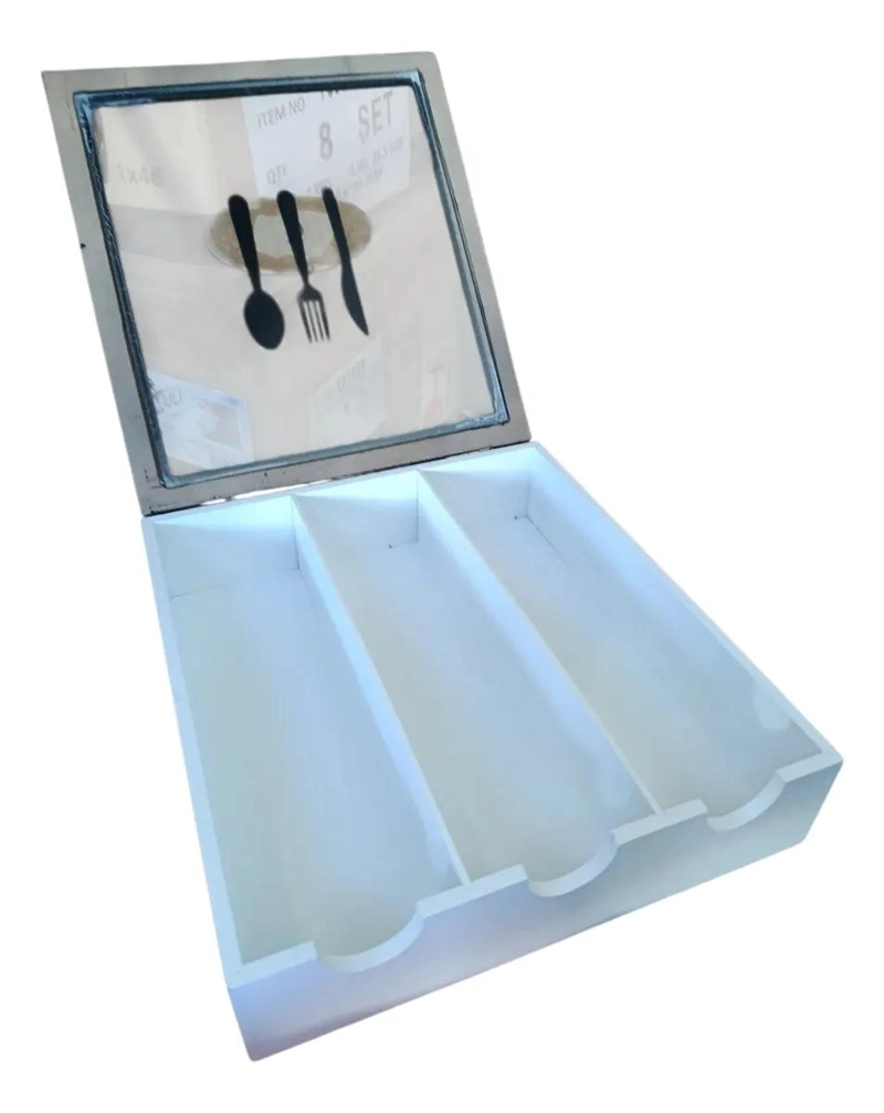 CAJA ORGANIZADORA DE MADERA CON 3 COMPARTIMENTOS - 2
