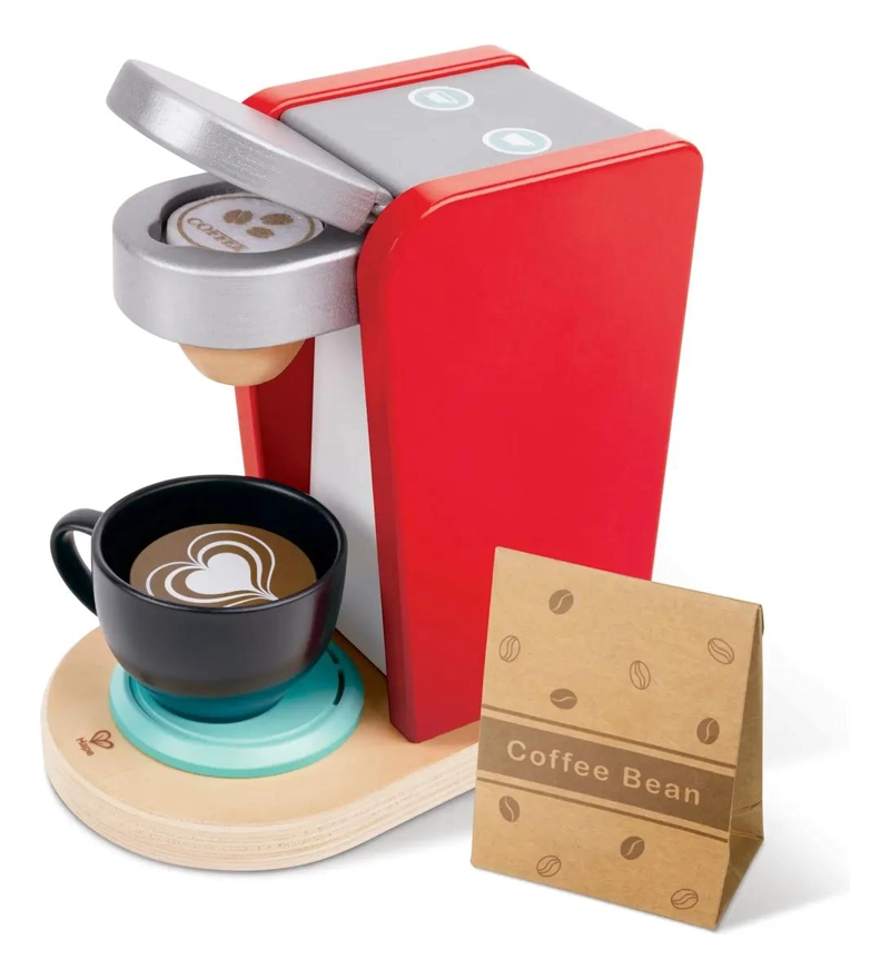 CAFETERA INFANTIL DE MADERA CON SONIDOS PARA NIÑOS - 1