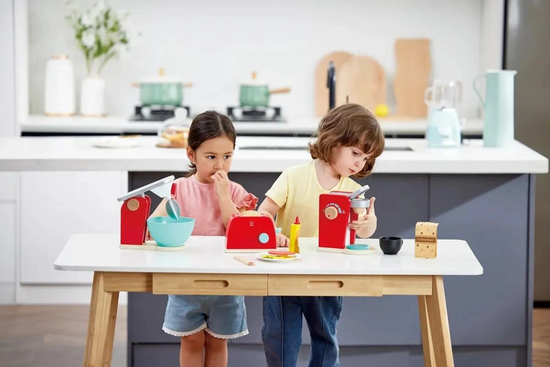 CAFETERA INFANTIL DE MADERA CON SONIDOS PARA NIÑOS - 2