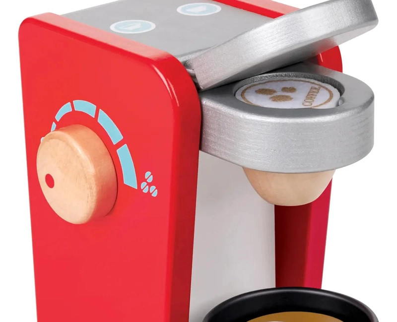 CAFETERA INFANTIL DE MADERA CON SONIDOS PARA NIÑOS - 3