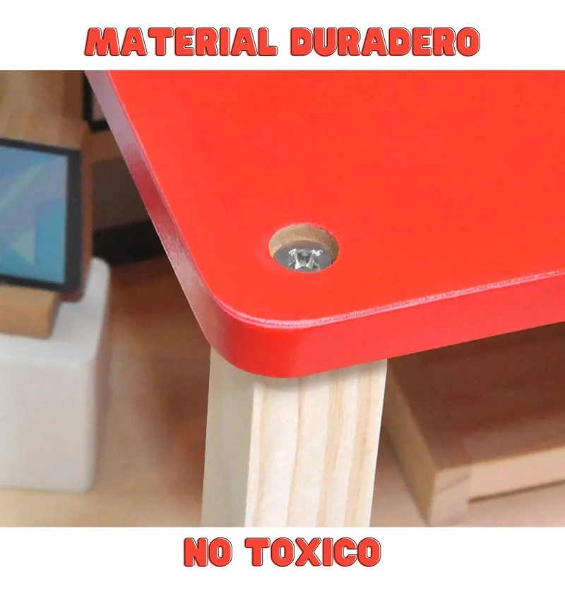 ESTACION DE BOMBEROS DE MADERA JUGUETE EDUCATIVO PARA NIÑOS - 3