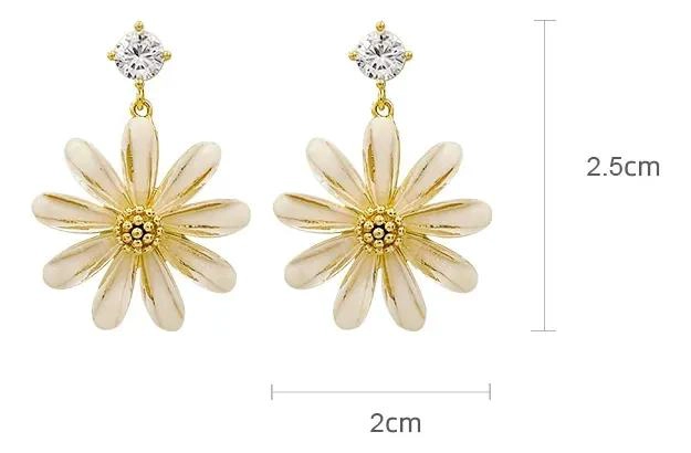 AROS COLGANTES FLOR DE LUZ EN PLATA S925 Y DORADO - 4