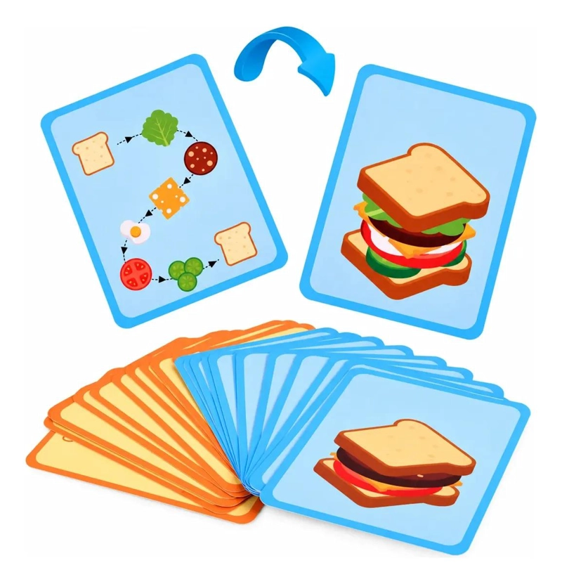 JUEGO DIDACTICO HAMBURGUESA ARMABLE PARA NIÑOS DE 3 AÑOS - 3