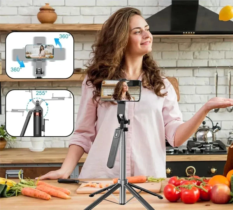 TRIPODE INTELIGENTE CON SEGUIMIENTO FACIAL AUTOMATICO 360 - 3