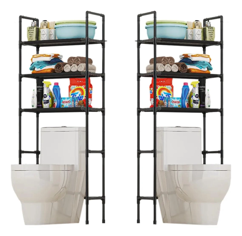 TOALLERO ORGANIZADOR DE BAÑO CON ESTANTES METALICOS - 1