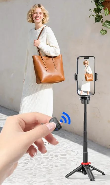 MINI TRIPE  PLEGABLE PARA CELULAR Y CAMARA CON CONTROL REMOTO - 4