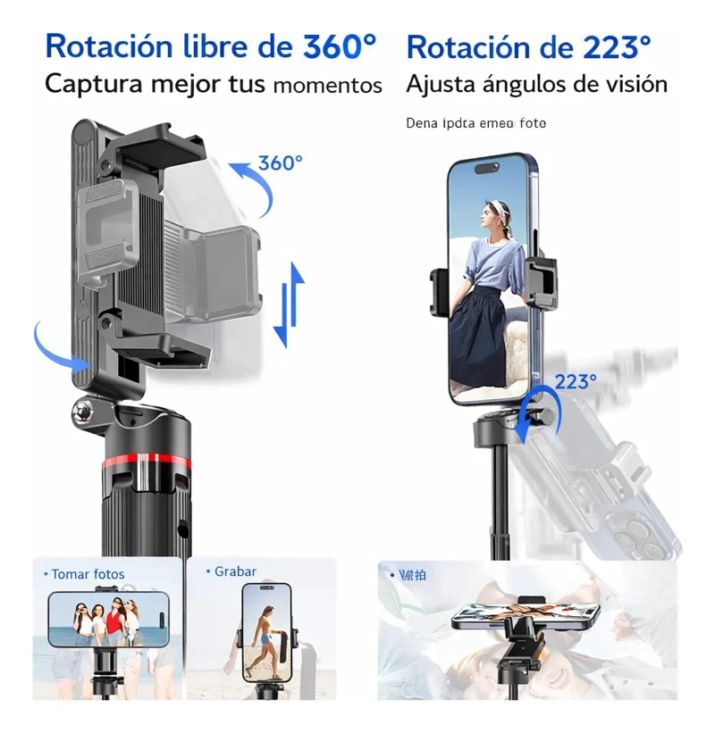 MINI TRIPE  PLEGABLE PARA CELULAR Y CAMARA CON CONTROL REMOTO - 5