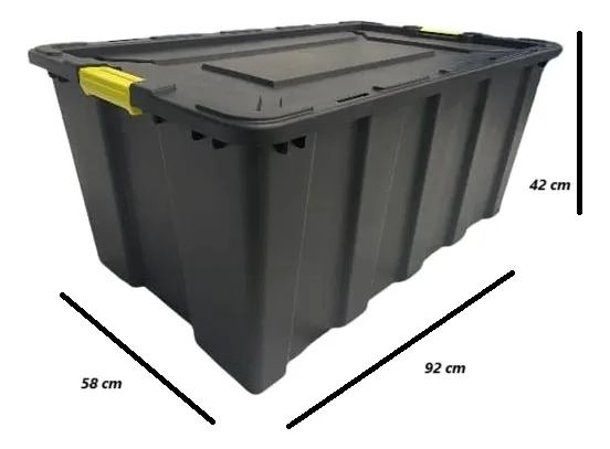 BAUL ORGANIZADORA PLASTICO 150 LITROS MULTIUSO APILABLE - 2