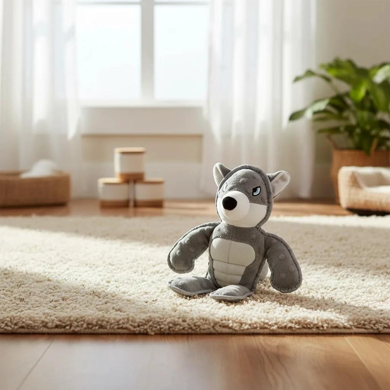 PELUCHE LOBO Y MONO MORDEDOR RESISTENTE PARA PERROS - 4